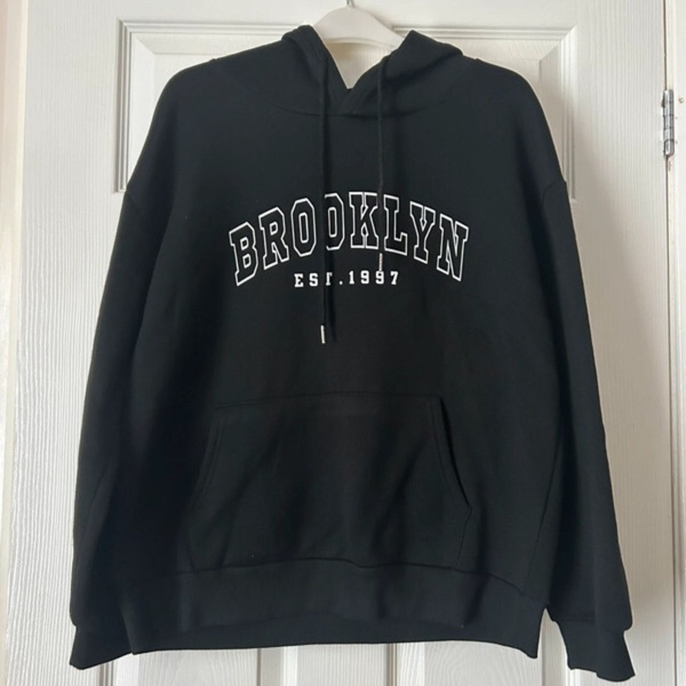 Brooklyn Black Long Sleeve Hoodie